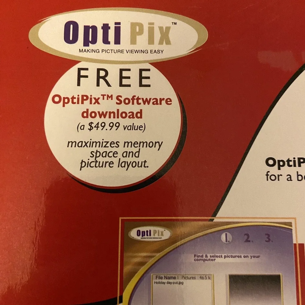 New Digital Photo Frame SP70BRS 7-Inch Opti Pix 9X6.5 NIB Smart Parts‎